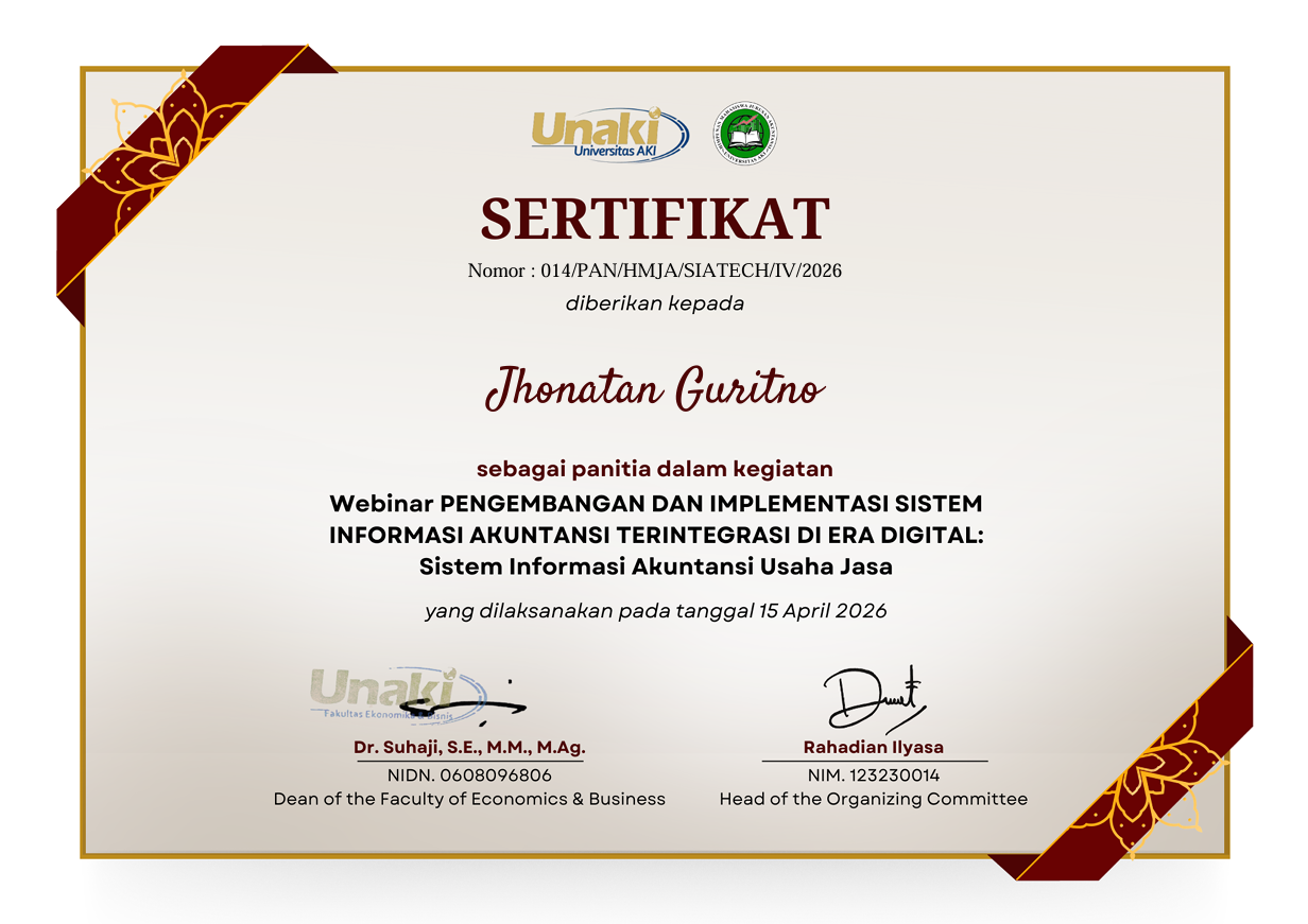 Sertifikat HMJA